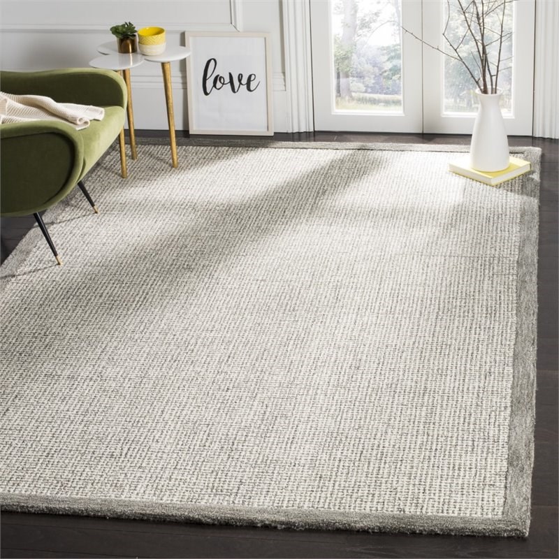 Safavieh Abstract 4' X 6' Hand Tufted Wool Rug in Sage and Ivory