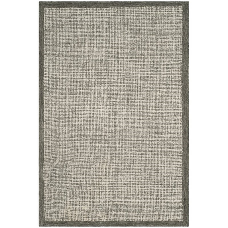 Safavieh Abstract 4' X 6' Hand Tufted Wool Rug in Sage and Ivory