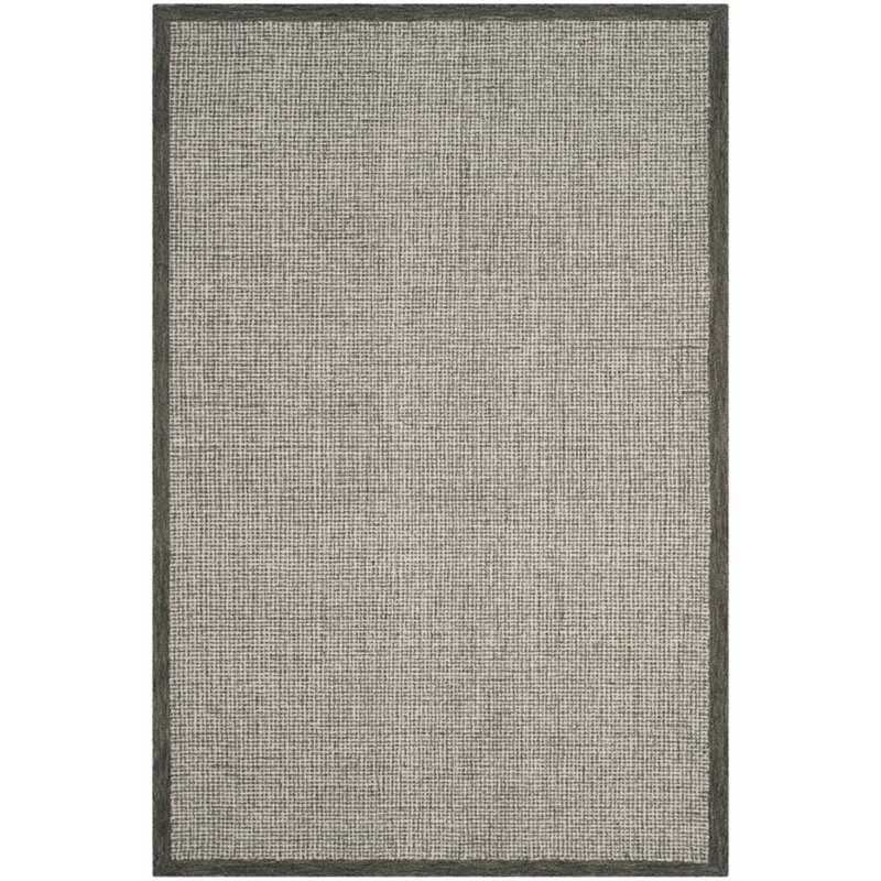 Safavieh Abstract 6' X 9' Hand Tufted Wool Rug in Sage and Ivory