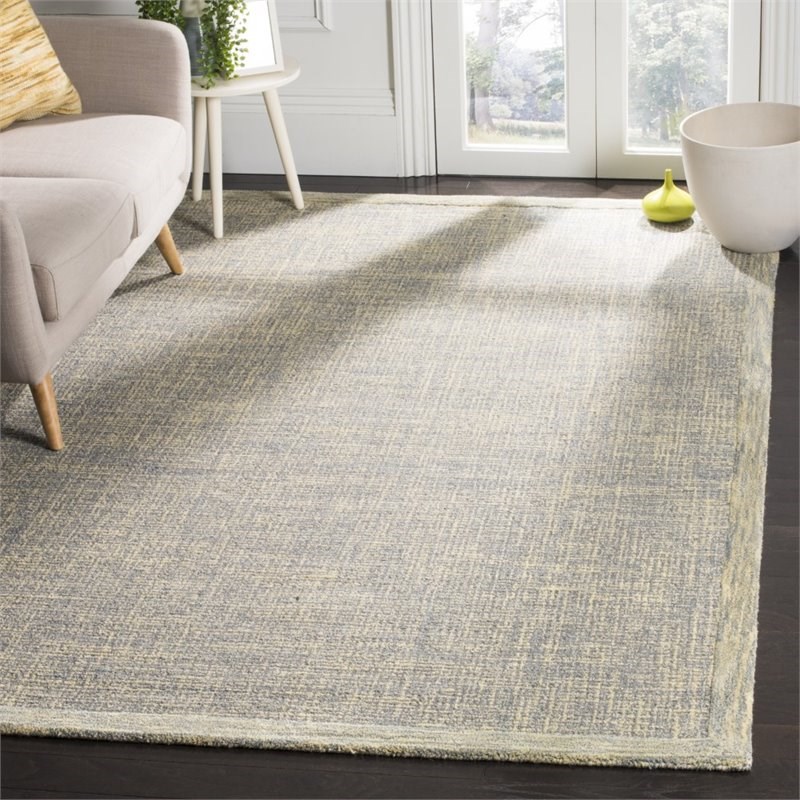 Safavieh Abstract 4' X 6' Hand Tufted Wool Rug in Gold and Gray