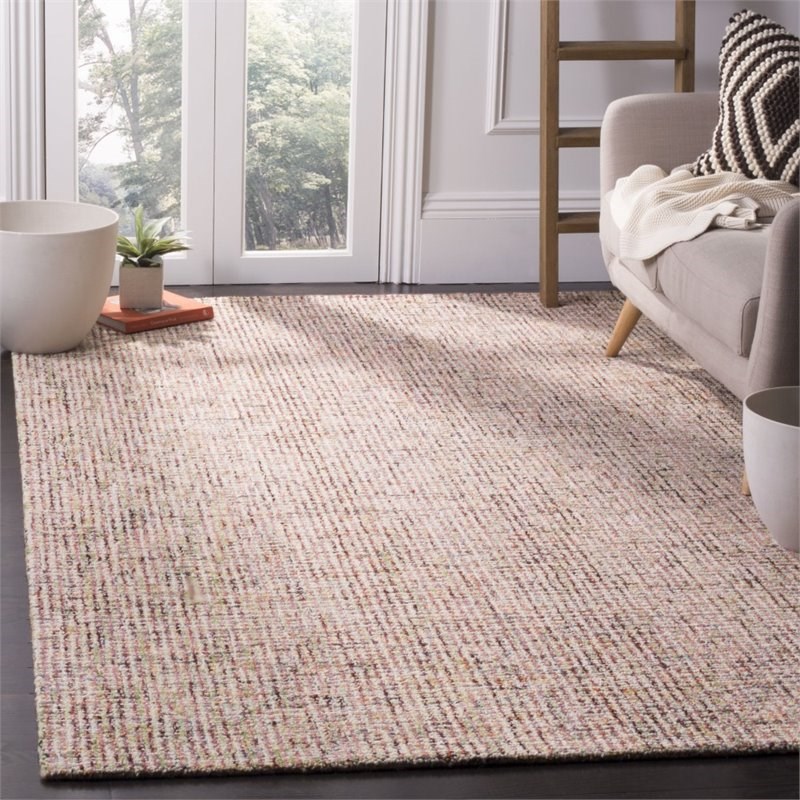 Safavieh Abstract 6' X 9' Hand Tufted Wool Rug in Beige and Rust