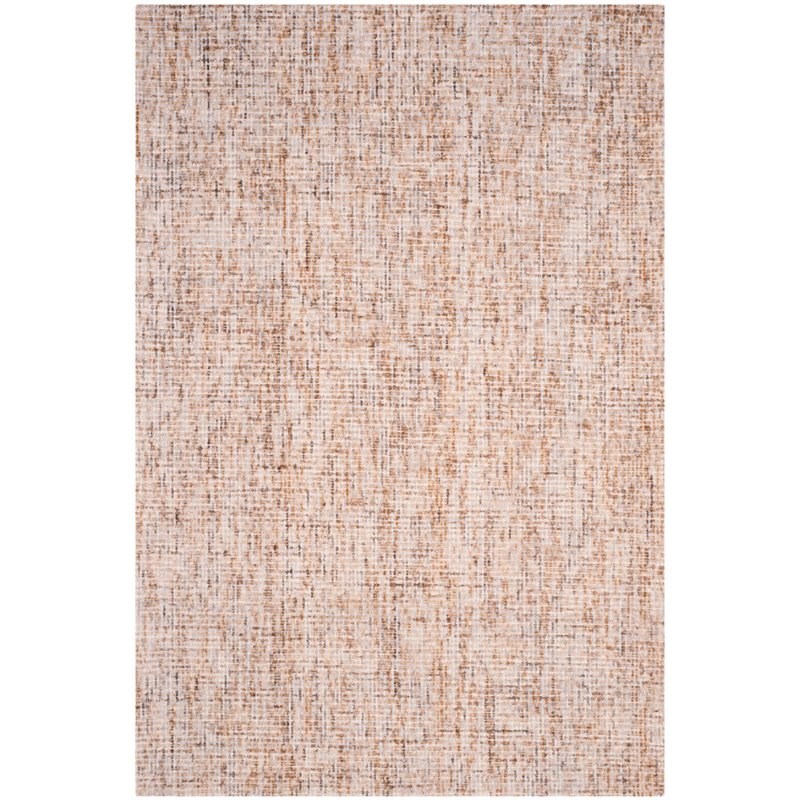 Safavieh Abstract 6' X 9' Hand Tufted Wool Rug in Beige and Rust