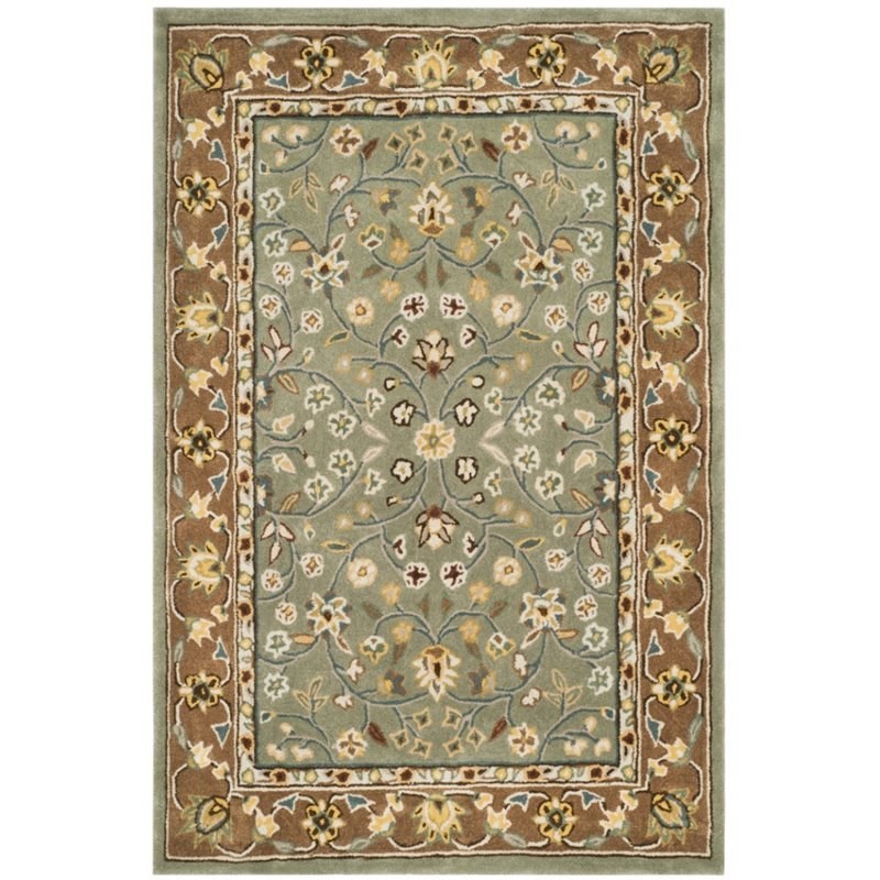 Safavieh Total Performance 2' X 3' Hand Hooked Rug in Sage and Copper