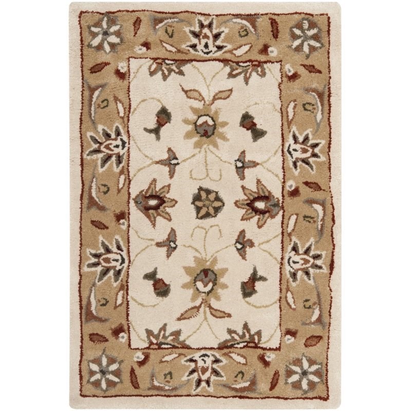 Safavieh Total Performance 8' X 10' Hand Hooked Rug in Ivory and Beige