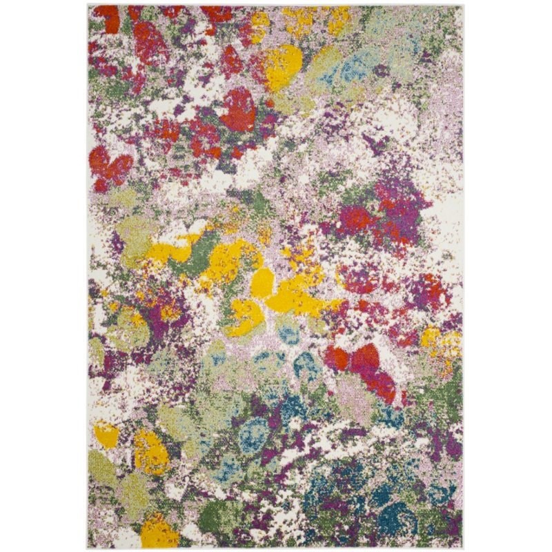 Safavieh Watercolor 8' X 10' Rug in Light Green and Rose