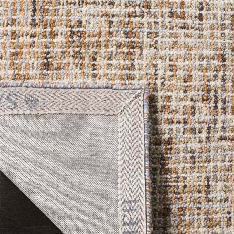Safavieh Abstract 8' x 10' Hand Tufted Wool Rug in Gold and Blue