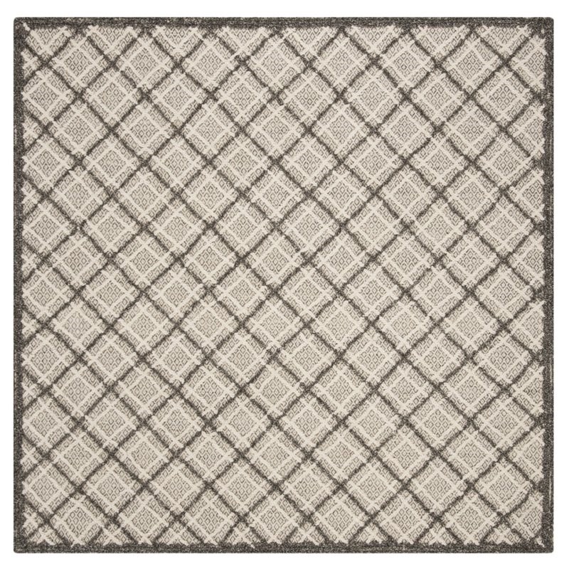 Safavieh Trace 200 6' Square Hand Tufted Wool Rug in Gray