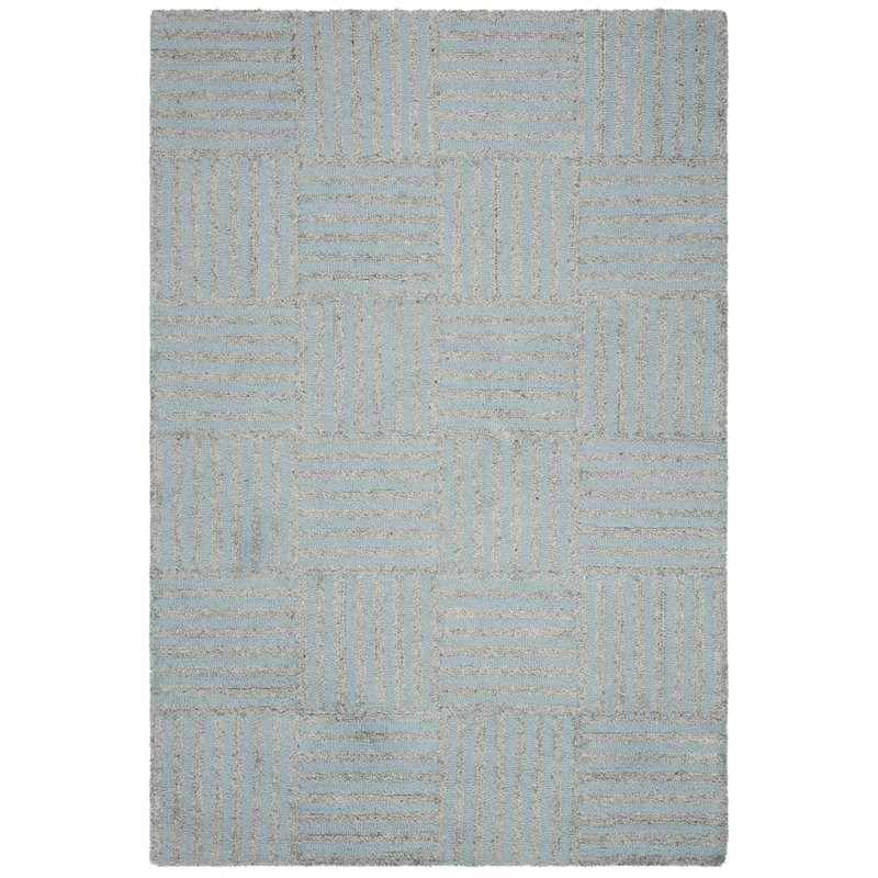 Safavieh Abstract 5' x 8' Hand Tufted Rug in Blue and Gray