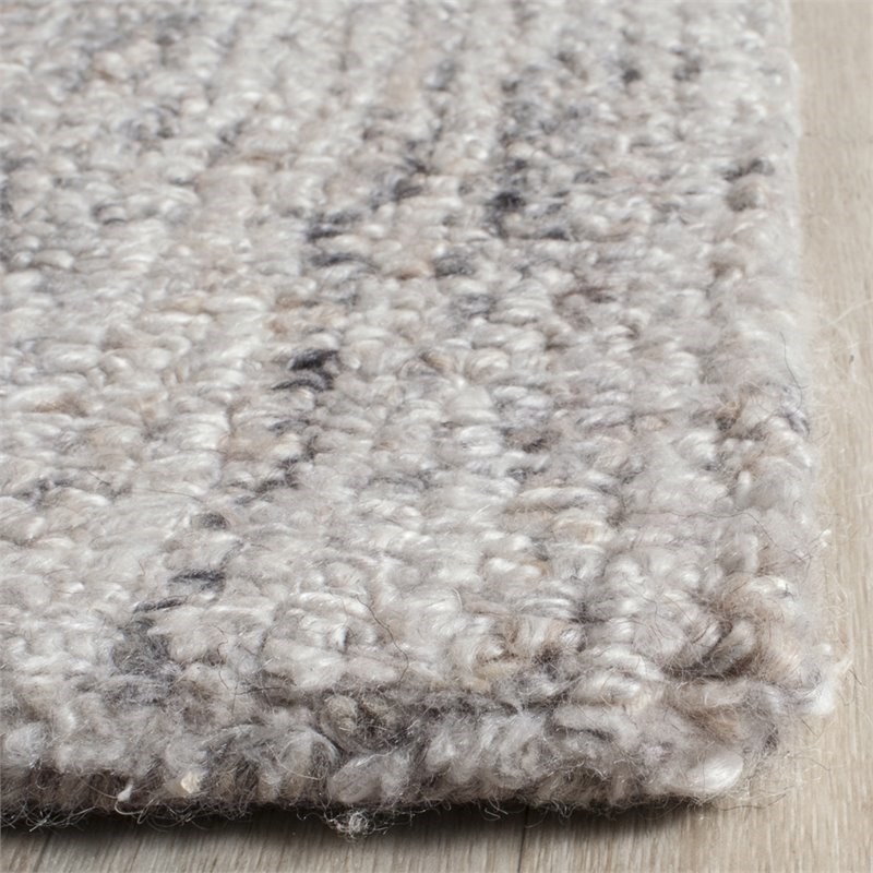 Safavieh Abstract 6' Square Hand Tufted Rug in Camel and Black