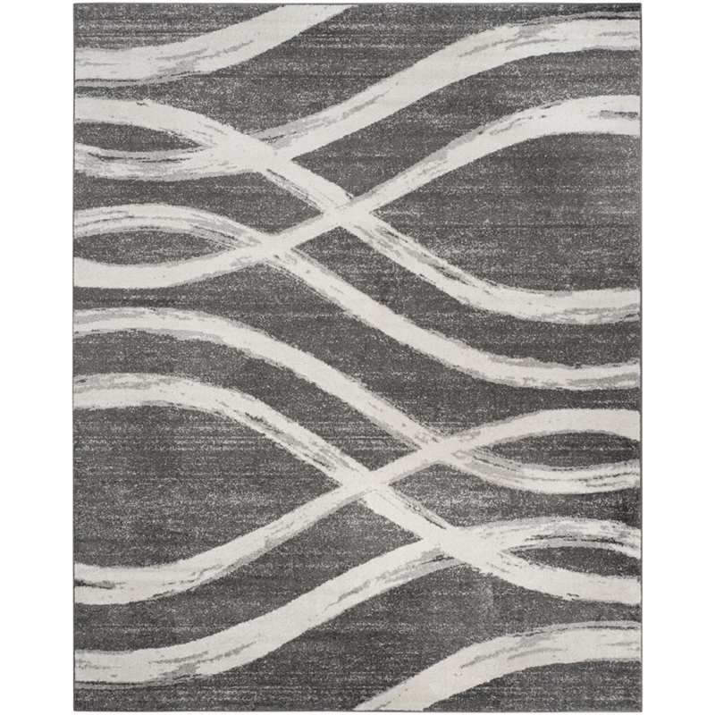 Safavieh Adirondack 10' x 14' Rug in Charcoal and Ivory