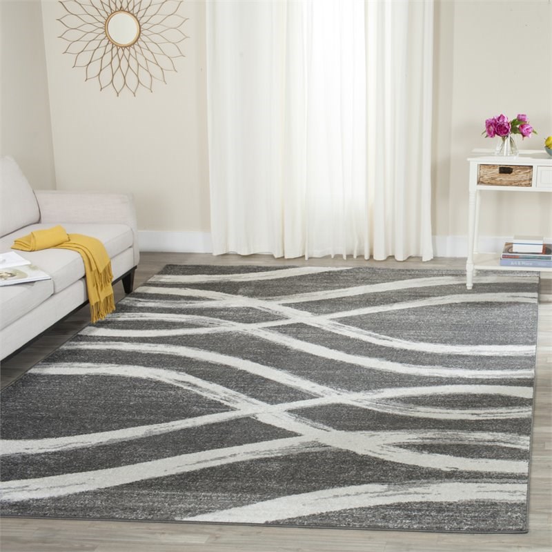 Safavieh Adirondack 11' x 15' Rug in Charcoal and Ivory
