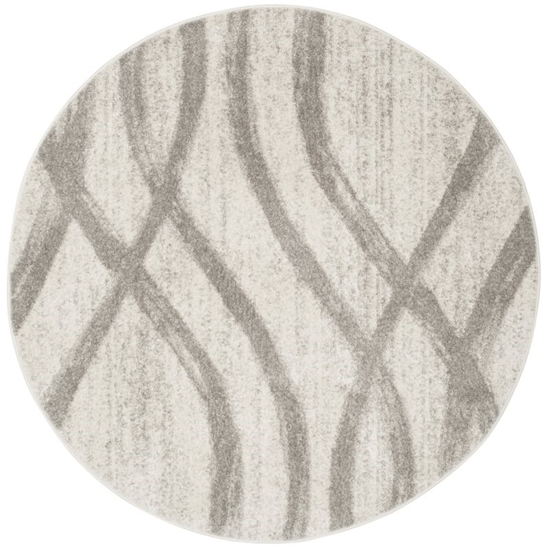 Safavieh Adirondack 4' Round Rug in Cream and Gray