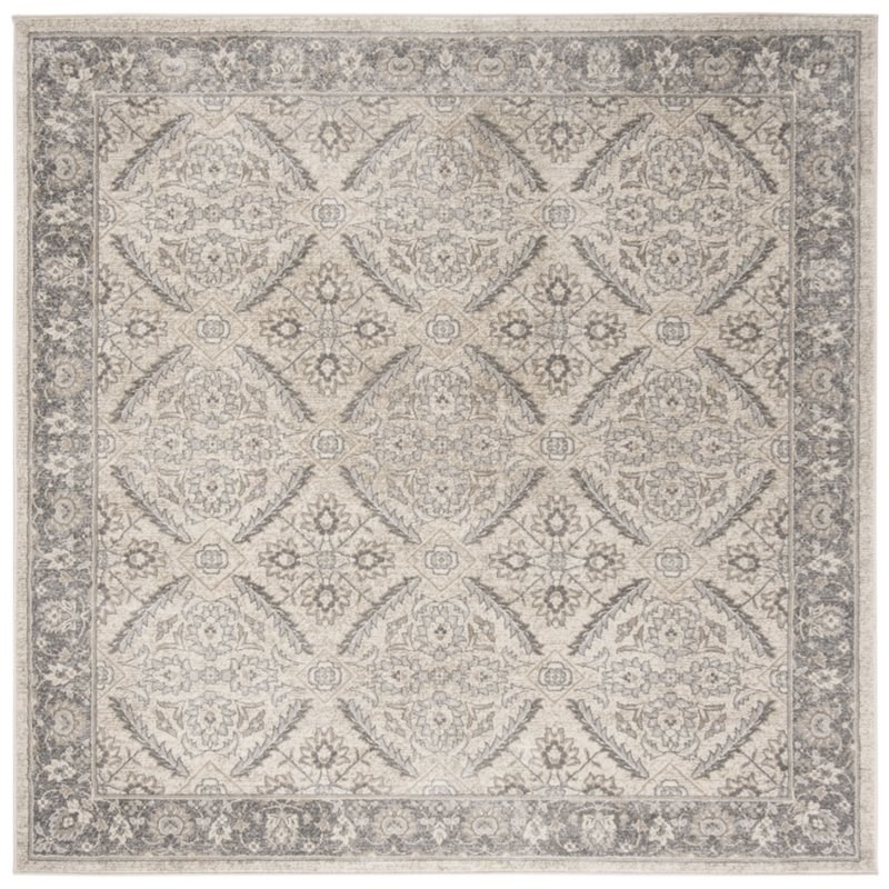 Safavieh Brentwood 6 7 Square Rug In Cream And Gray Bnt863b 7sq