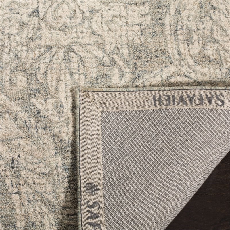 Safavieh Abstract 5' x 8' Hand Tufted Wool Rug in Gray and Ivory