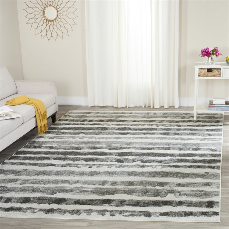 Safavieh Adirondack 10' x 14' Rug in Ivory and Charcoal
