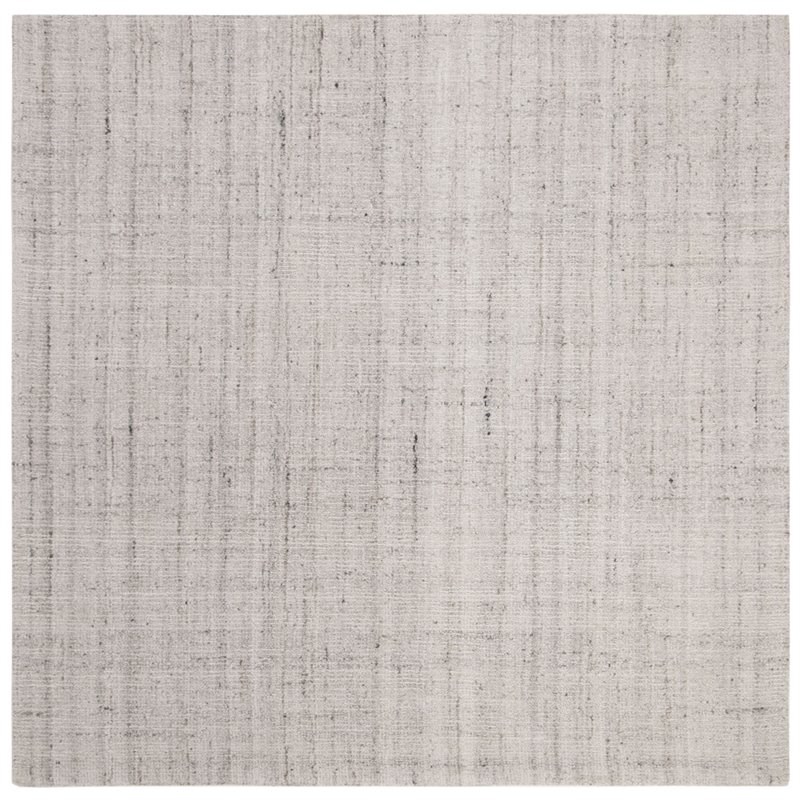 Safavieh Abstract 6' Square Hand Tufted Rug in Light Gray