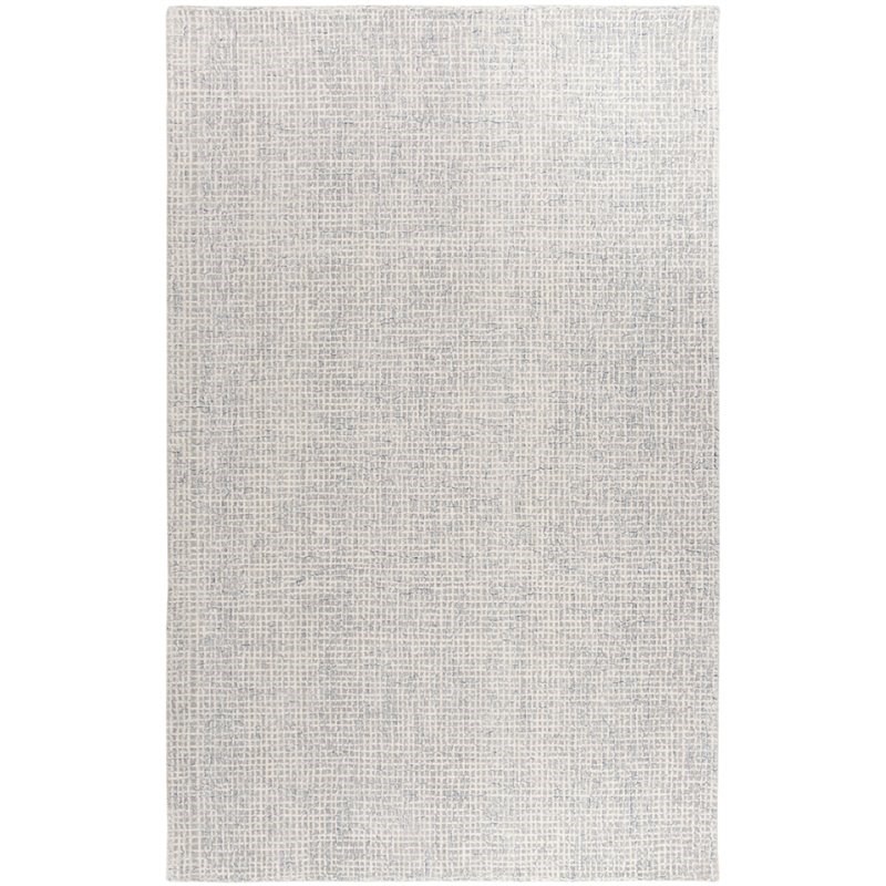 Safavieh Abstract 8' x 10' Hand Tufted Wool Rug in Silver and Blue