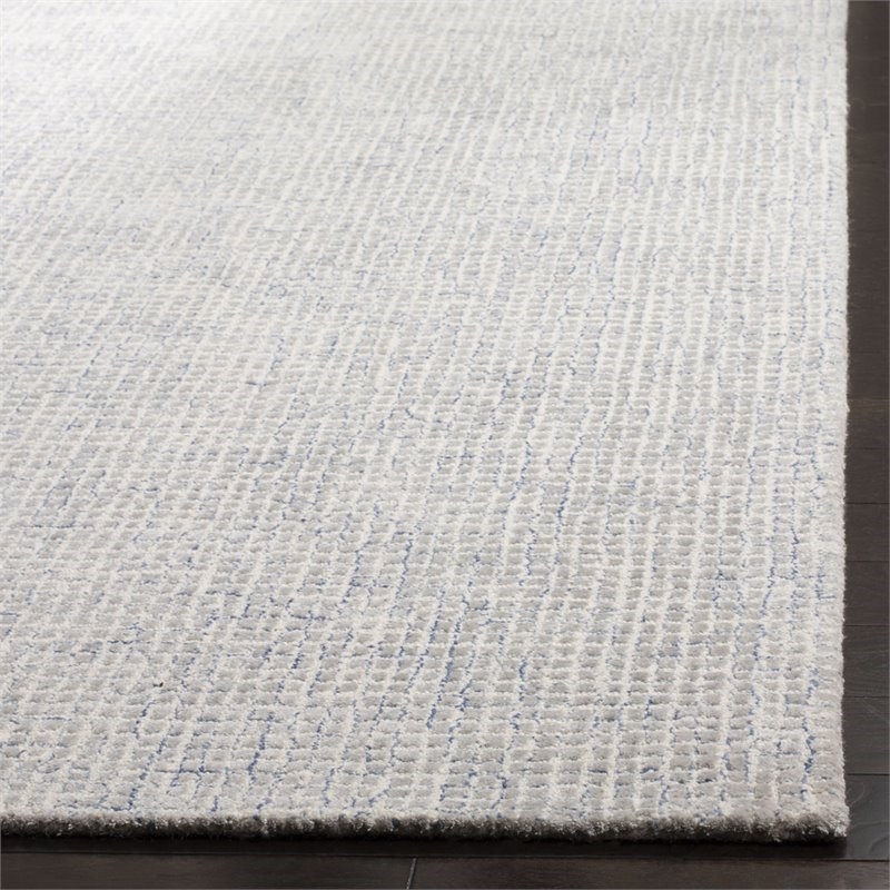 Safavieh Abstract 4' x 6' Hand Tufted Wool Rug in Silver and Blue