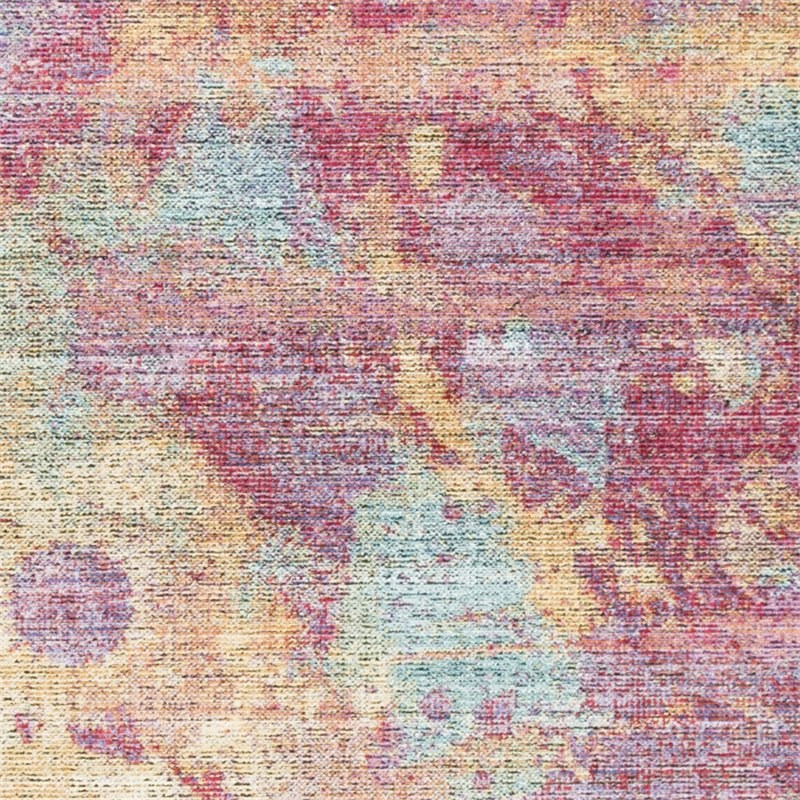 Safavieh Windsor 6' Square Rug in Fuchsia and Turquoise