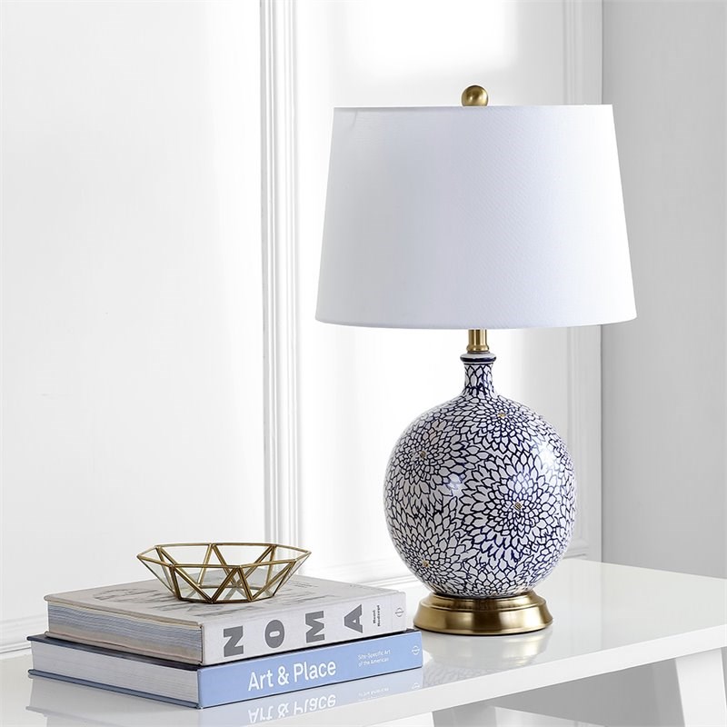 safavieh blue and white lamp