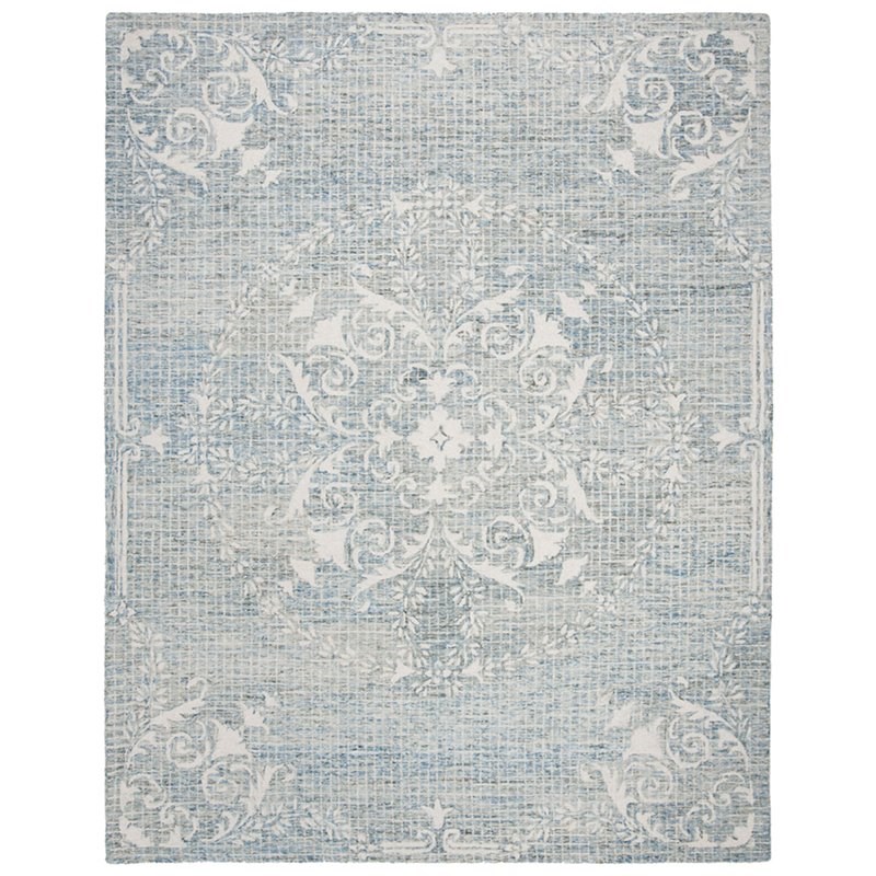 Safavieh Abstract 4' x 6' Hand Tufted Wool Rug in Light Blue