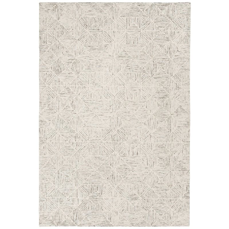 Safavieh Abstract 4' x 6' Hand Tufted Wool Rug in Ivory