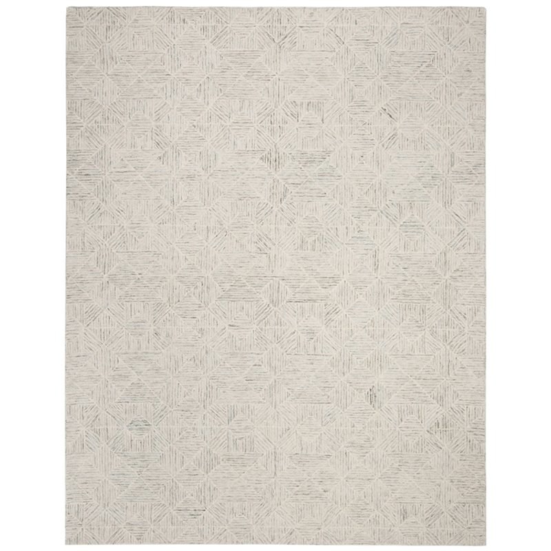 Safavieh Abstract 8' x 10' Hand Tufted Wool Rug in Ivory