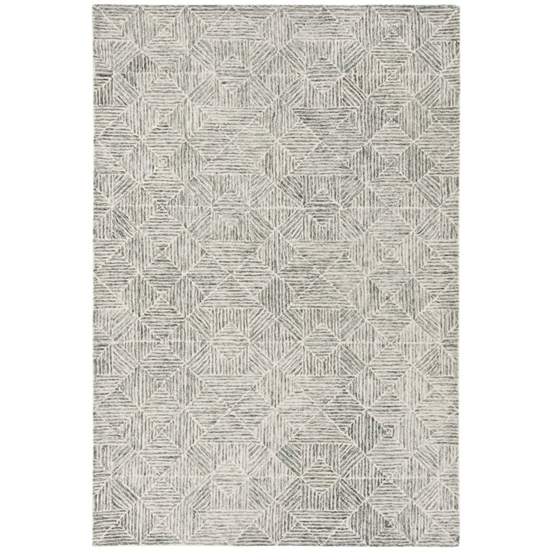 Safavieh Abstract 4' x 6' Hand Tufted Wool Rug in Light Green