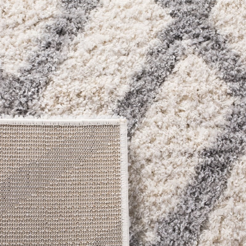 safavieh berber 9' x 12' shag rug in ivory and gray ber214a9