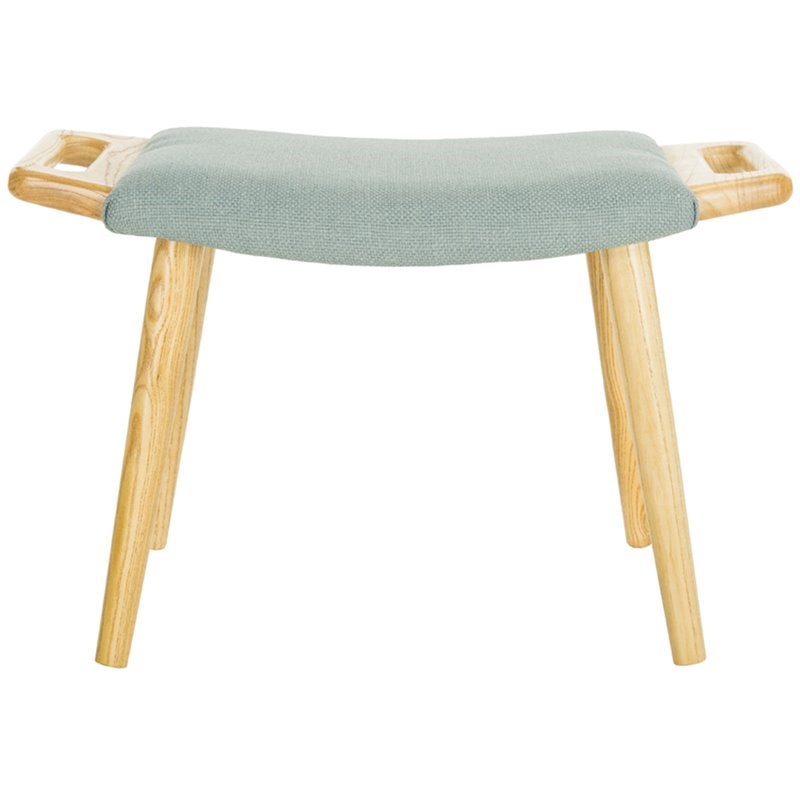 Safavieh Yara Upholstered Bench in Blue and Natural