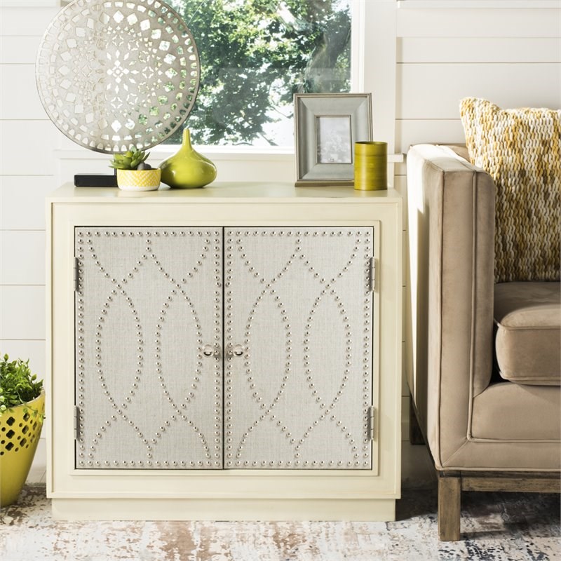 Safavieh Yuna Accent Chest in Antique Beige and Light Gray