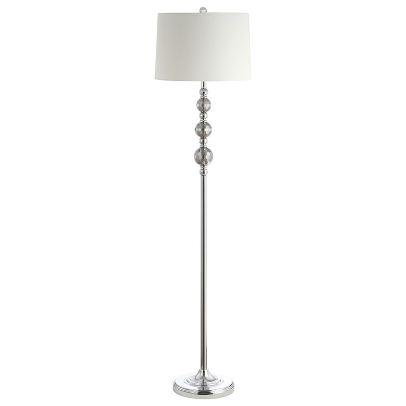 Safavieh Addie Floor Lamp in Gray and Chrome