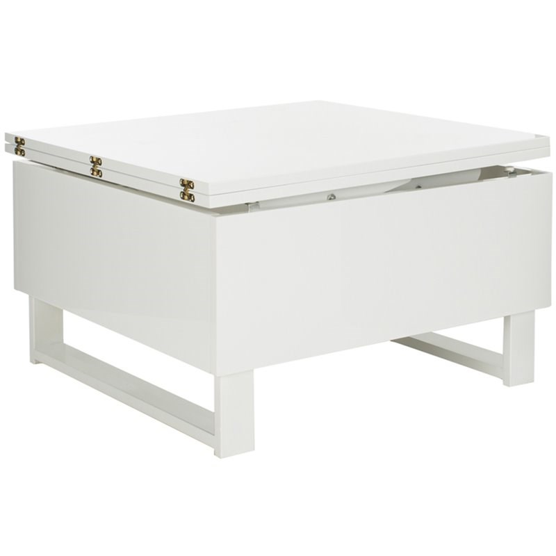 Safavieh Vanna Lift Top Coffee Table in White Homesquare