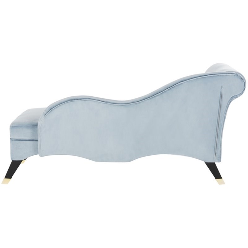 Safavieh Caiden Chaise Lounge in Slate Blue and Black