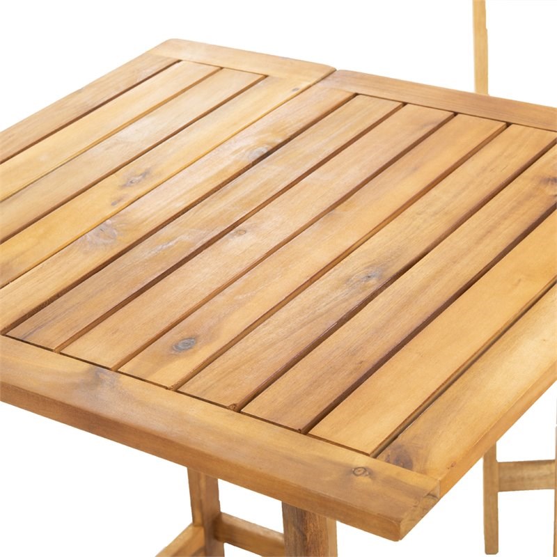 Safavieh Gallo 3 Piece Patio Dining Set in Natural