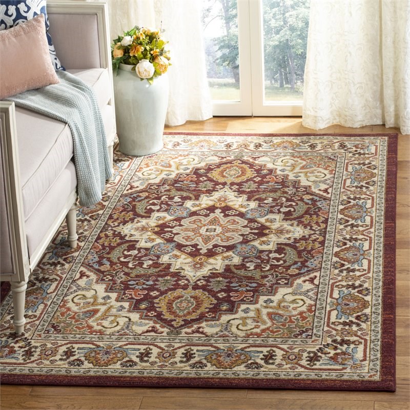 Safavieh Summit 5' x 7' Rug in Red and Cream
