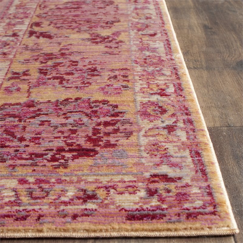 Safavieh Valencia 5' x 8' Rug in Pink and Gold