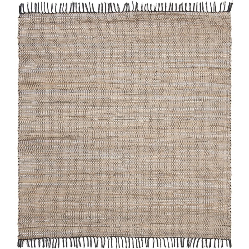 Safavieh Vintage 6' Square Hand Woven Leather Rug in Beige
