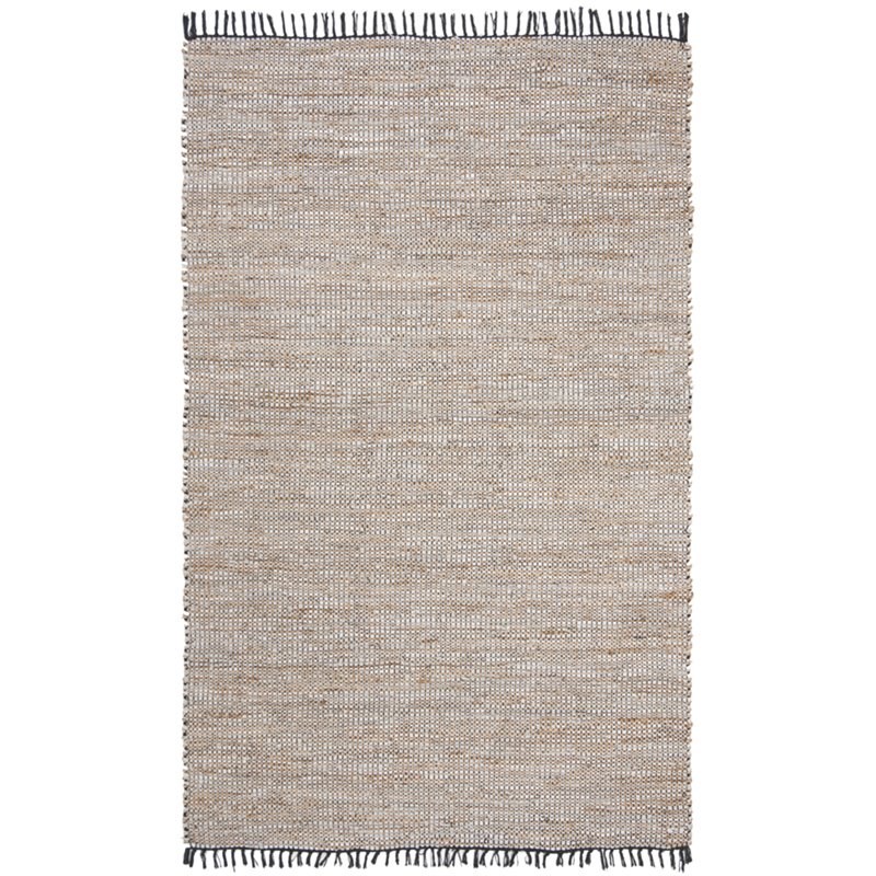 Safavieh Vintage 6' x 9' Hand Woven Leather Rug in Brown and Beige