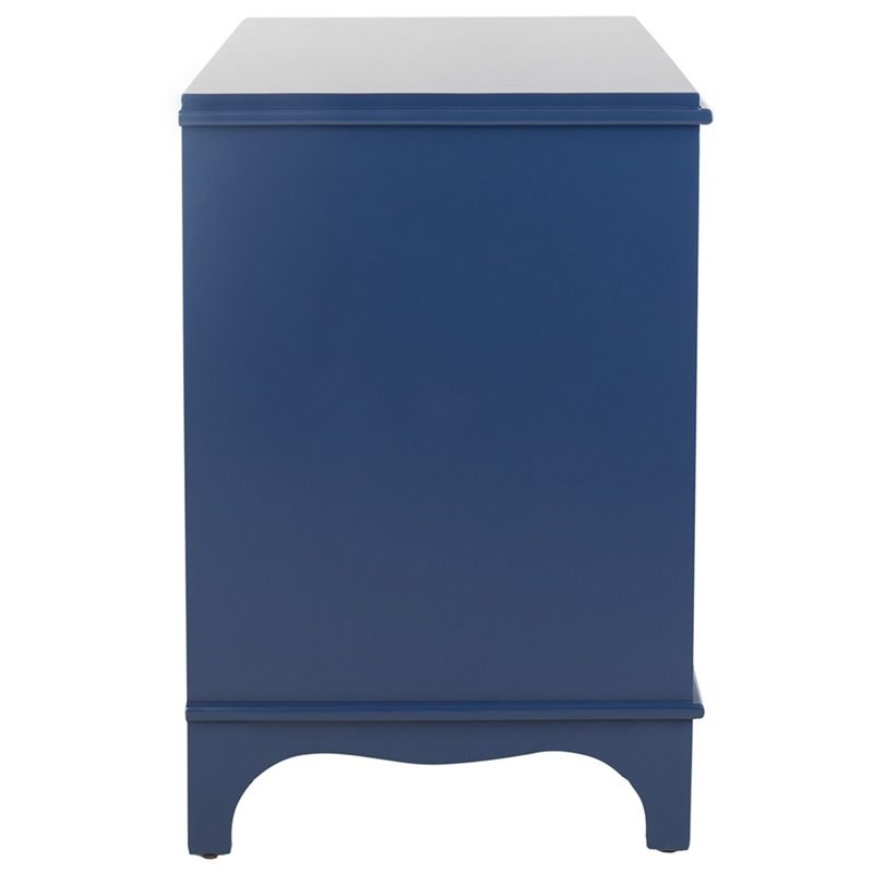 Safavieh Hannon 3 Drawer Nightstand In Navy - Fox6306d