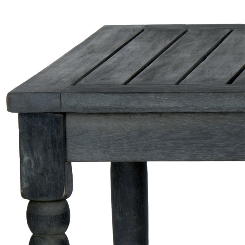 Safavieh Oakley Acacia Wood Outdoor Coffee Table in Dark Slate Gray