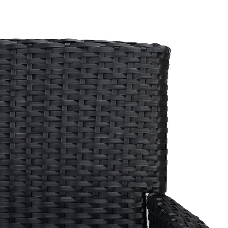 Safavieh Viora Polyester Fabric/Foam Patio Loveseat in Black/White Cushion