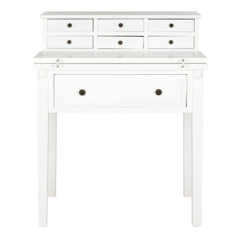 Safavieh Abigail Pine Wood Desk in White