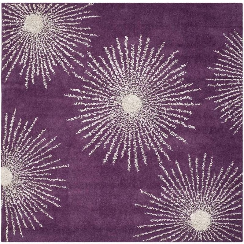 Safavieh Soho Square Rug in Purple / Ivory
