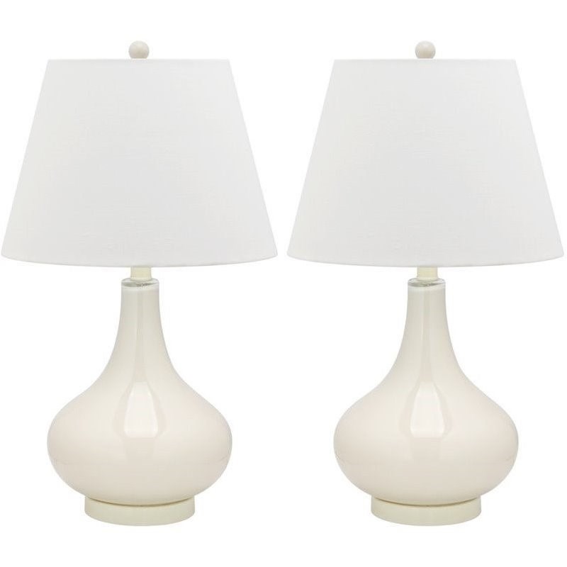 Safavieh Amy Gourd Glass Lamp (Set Of 2) in White