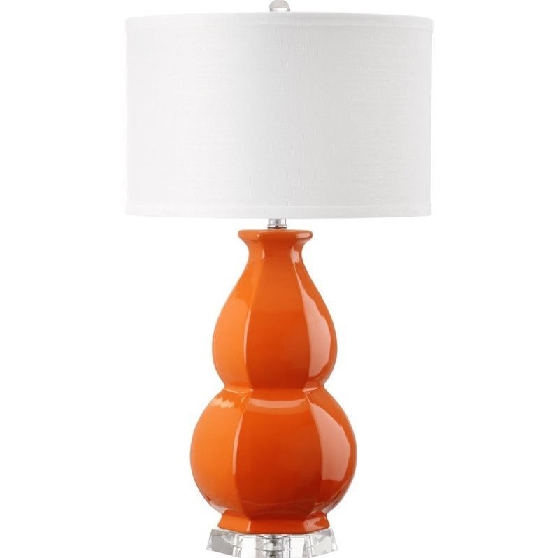 Safavieh Juniper Table Lamp In Orange, Juniper White Table Lamp