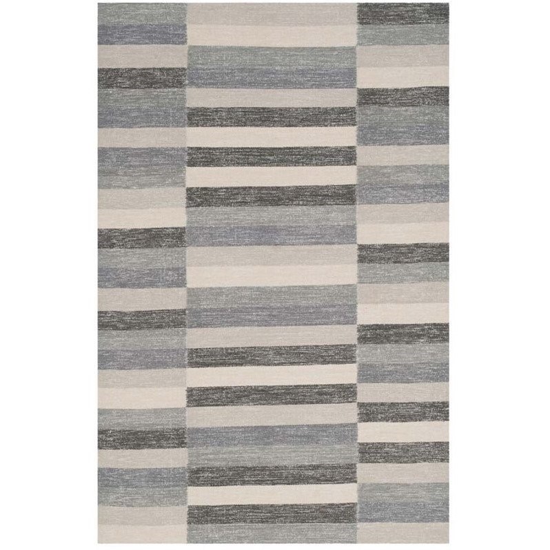Safavieh Striped Kilim Grey Contemporary Rug - 4' x 6'