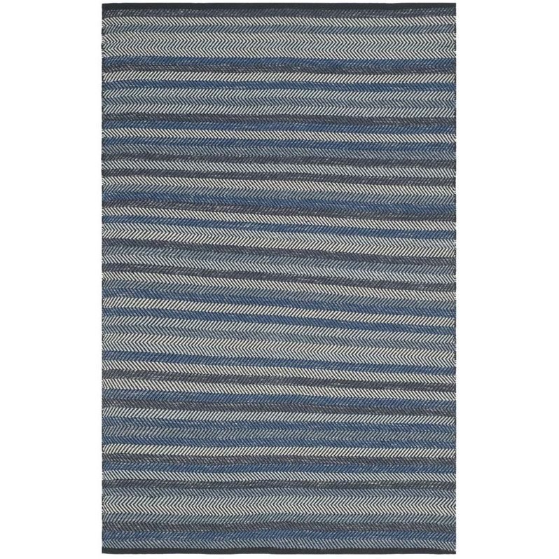 Safavieh Striped Kilim Blue Contemporary Rug - 4' x 6'
