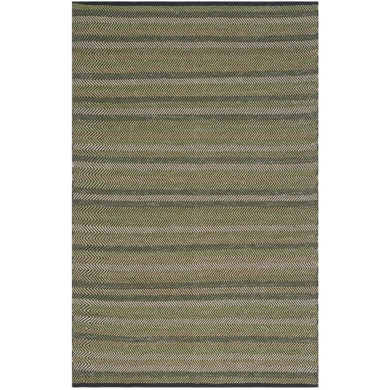 Safavieh Striped Kilim Green Contemporary Rug - 5' x 8'