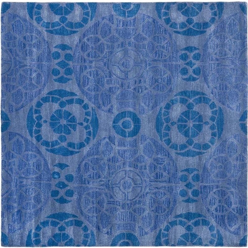 Safavieh Wyndham Blue Contemporary Rug - Square 5'